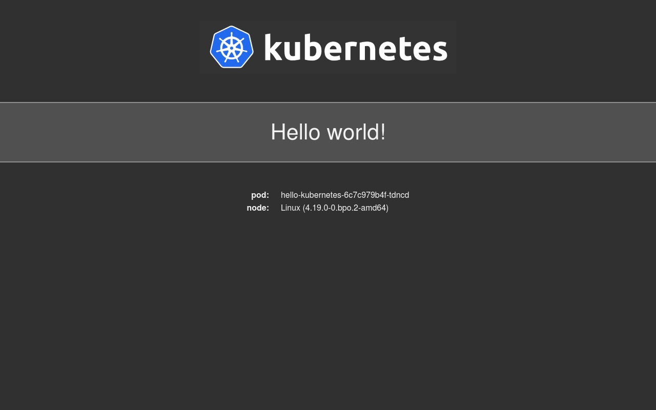 Hello World page