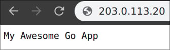Your working Go App!