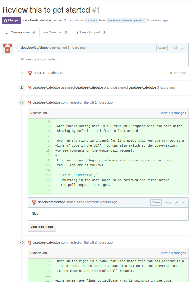 GitHub pull requests are synced