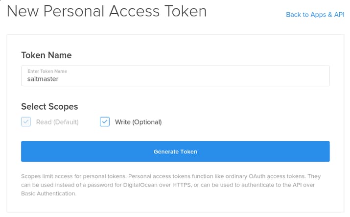 DigitalOcean name token