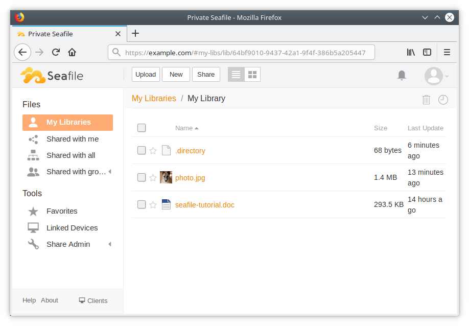 My Library page to verify file sync