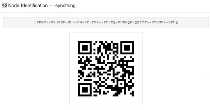 Syncthing copy ID