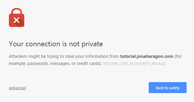 SSL Warning