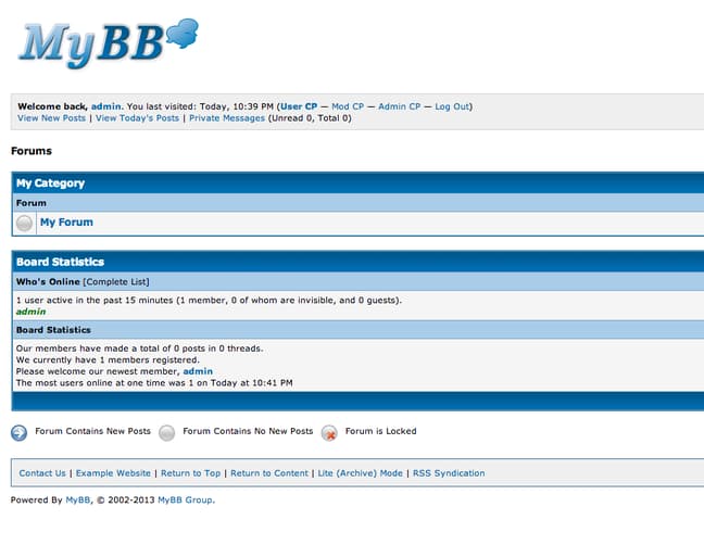 DigitalOcean MyBB final product