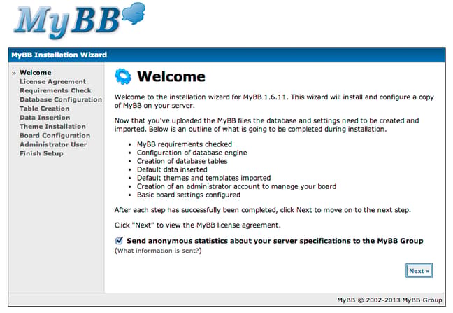 DigitalOcean MyBB web configuration start