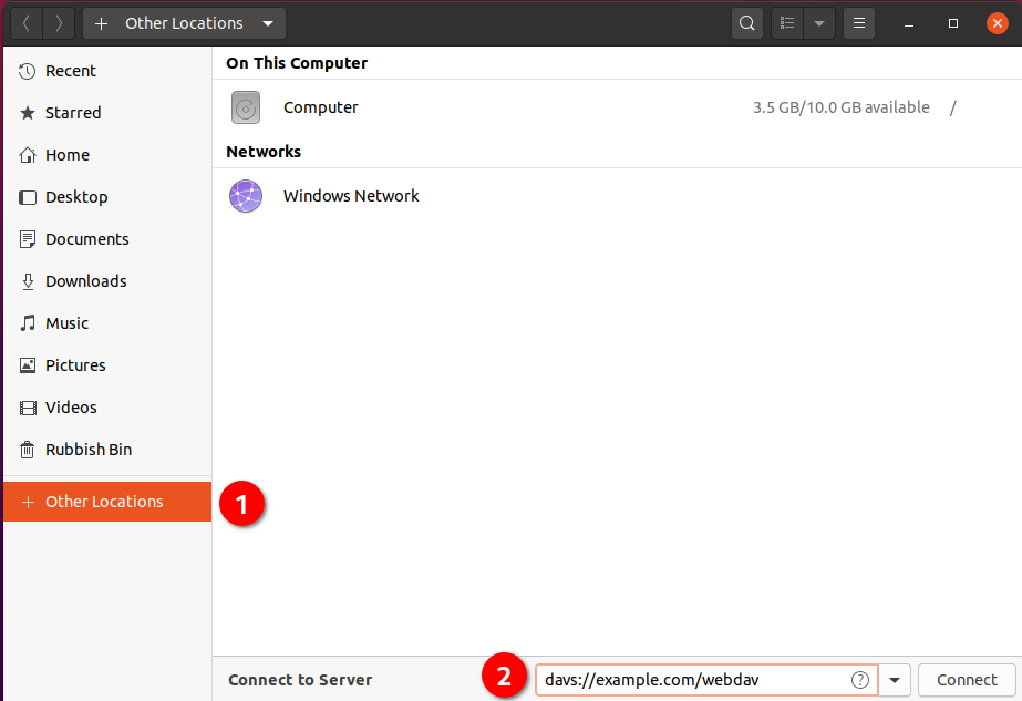 Image showing the Files application
