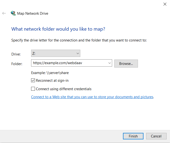 Image showing the URL entry dialog