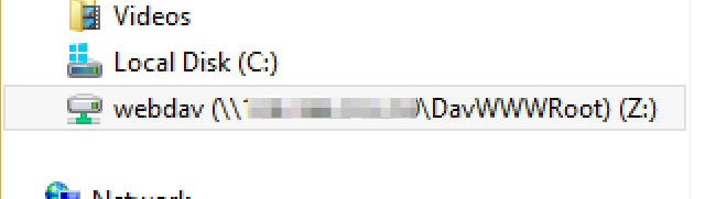 WebDAV Windows Step 5