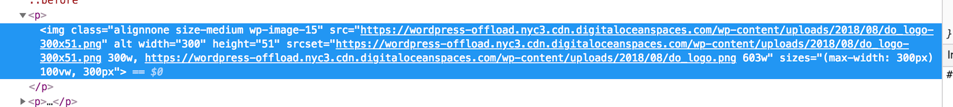 DevTools Output