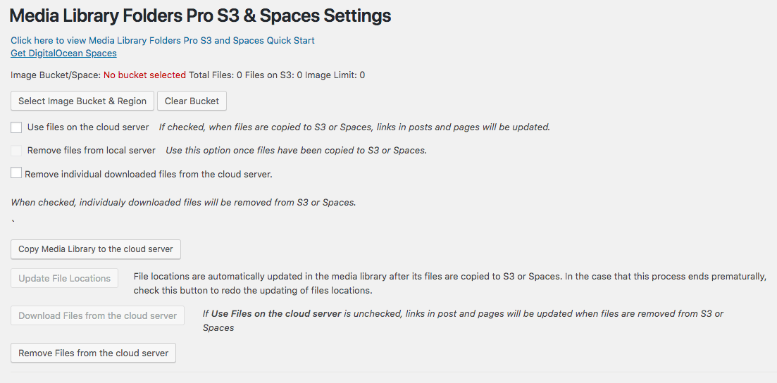 MLFP Spaces Addon Configuration