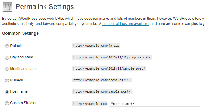 WordPress Permalinks