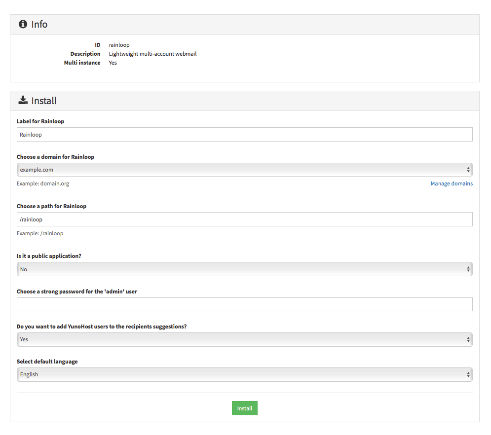 Rainloop Configuration Options