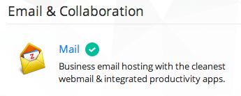Zoho home page