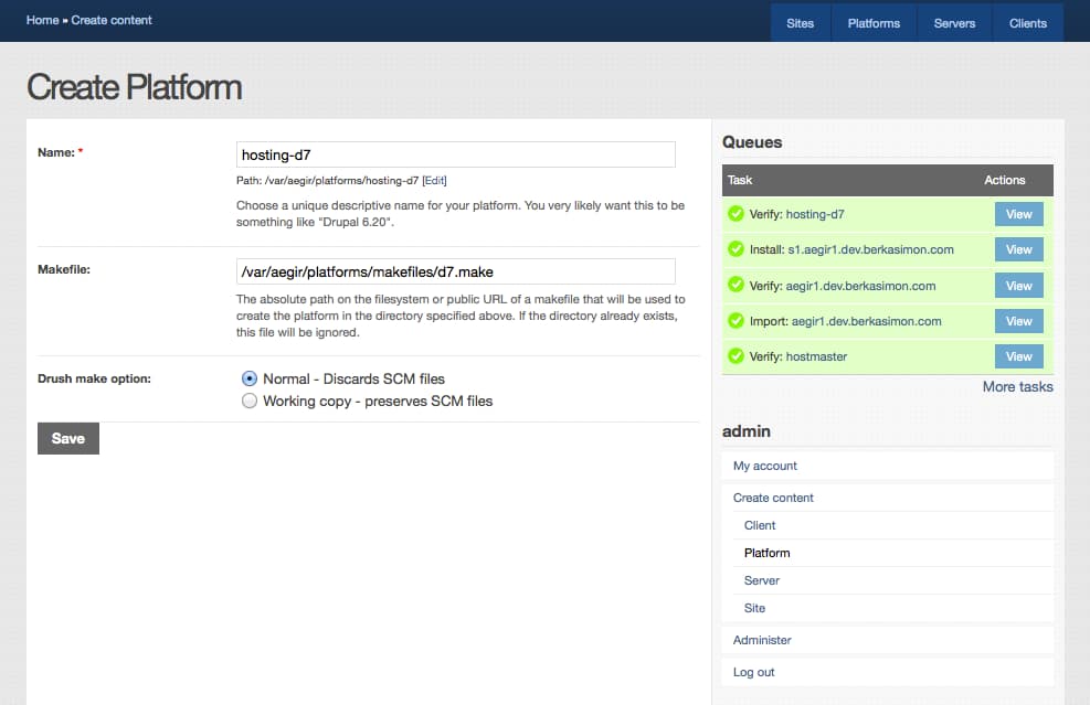 Creating platform