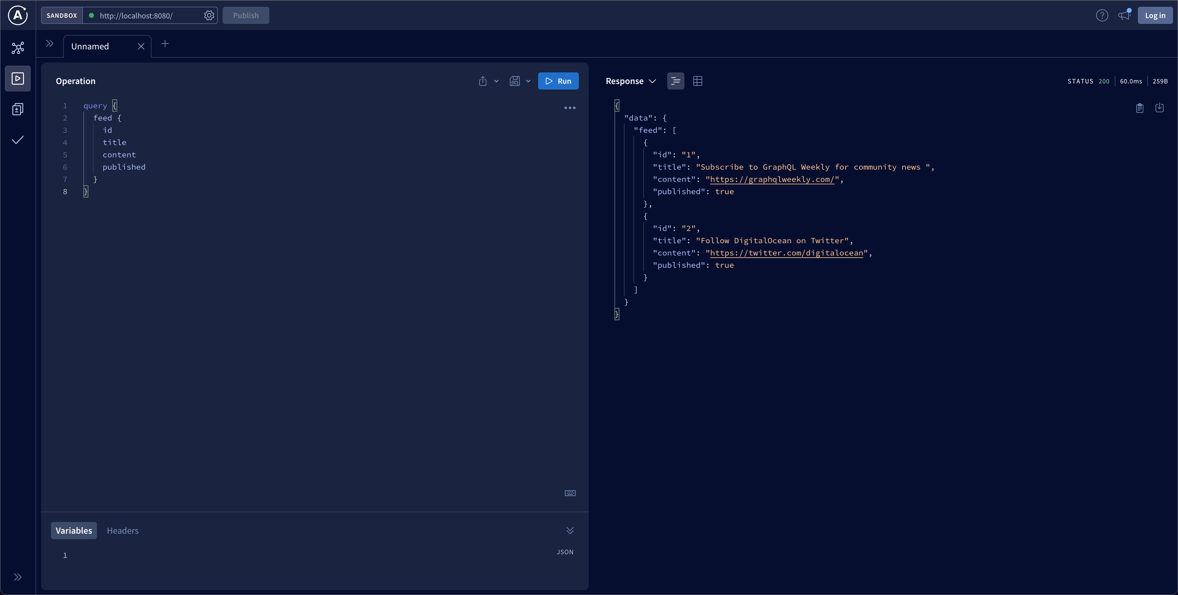 GraphQL Feed Query