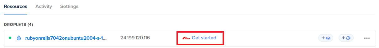 1-Click Droplet's Get started