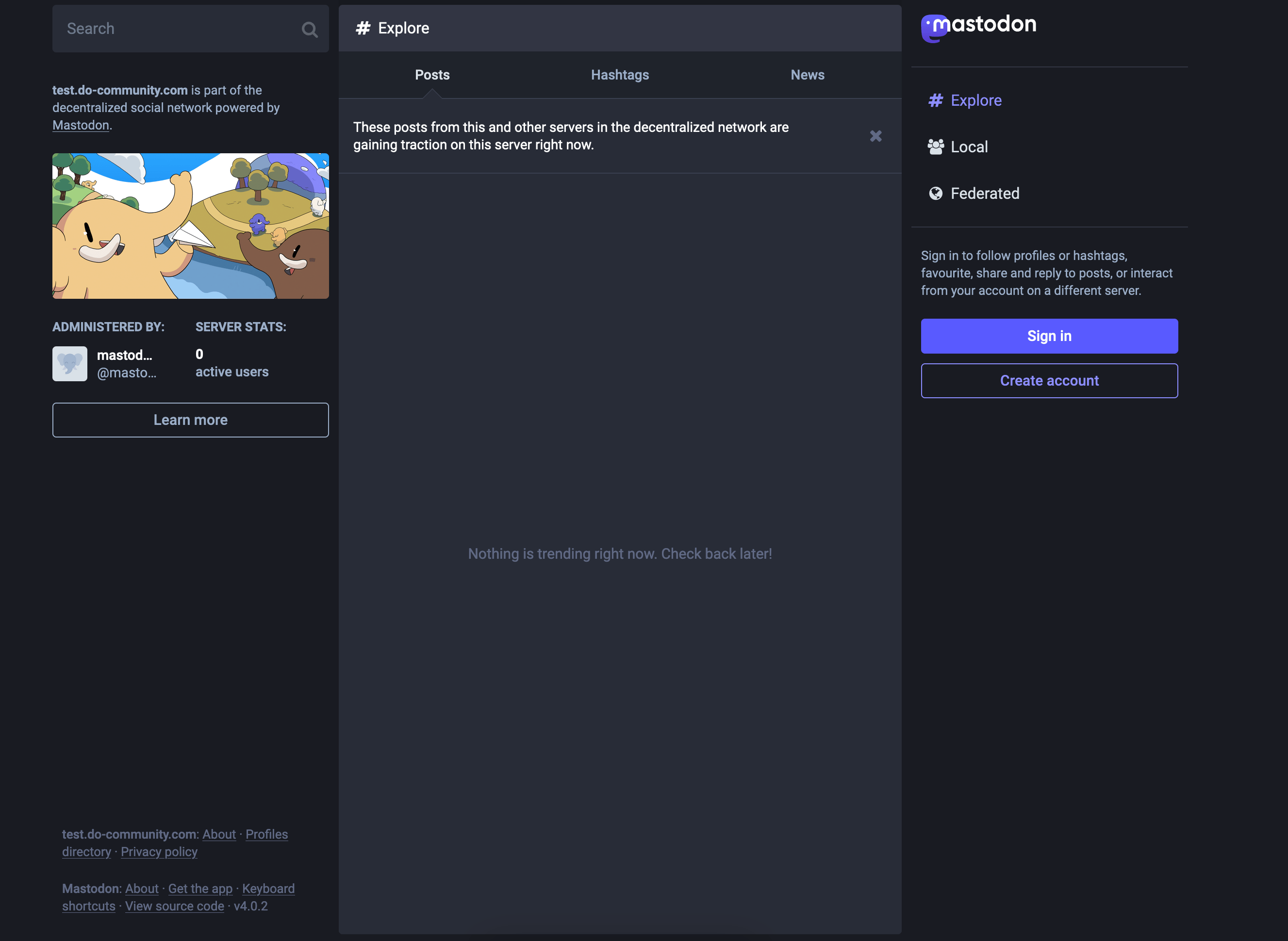 Mastodon Homepage