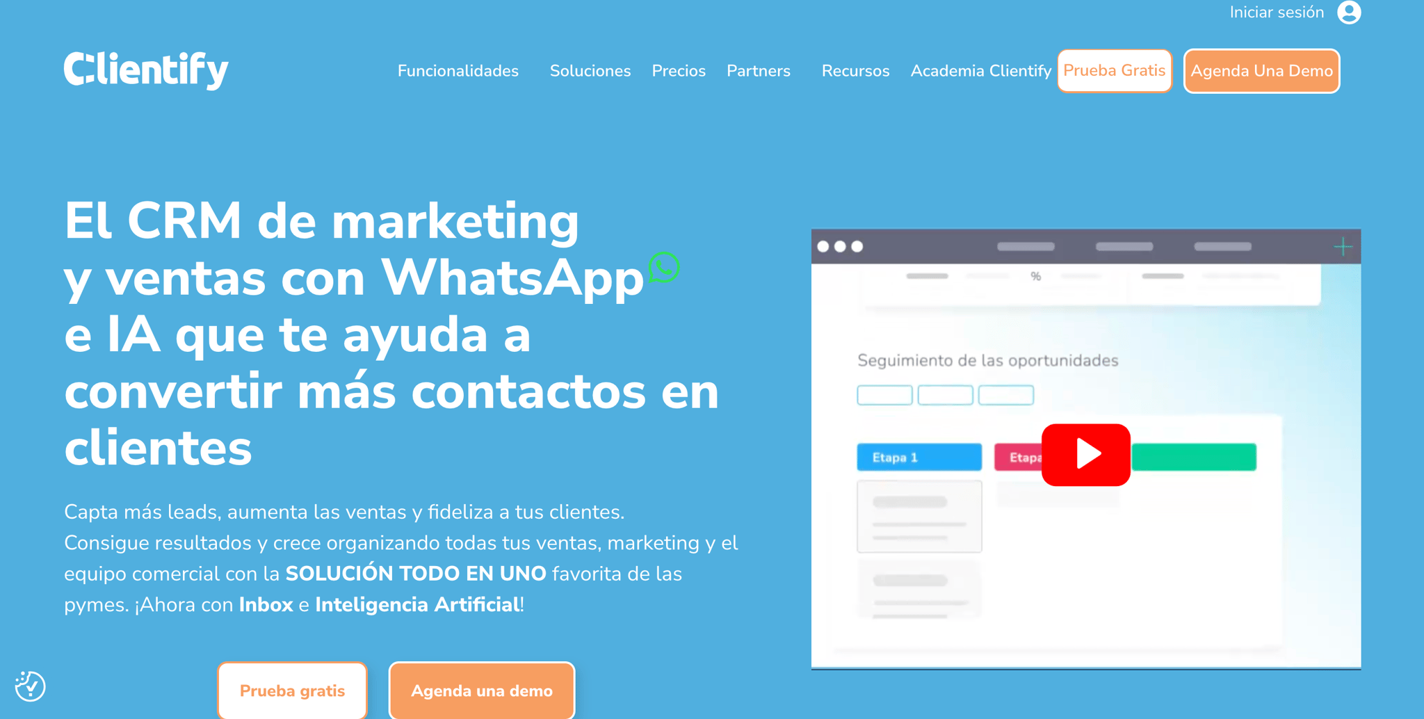 Clientify website