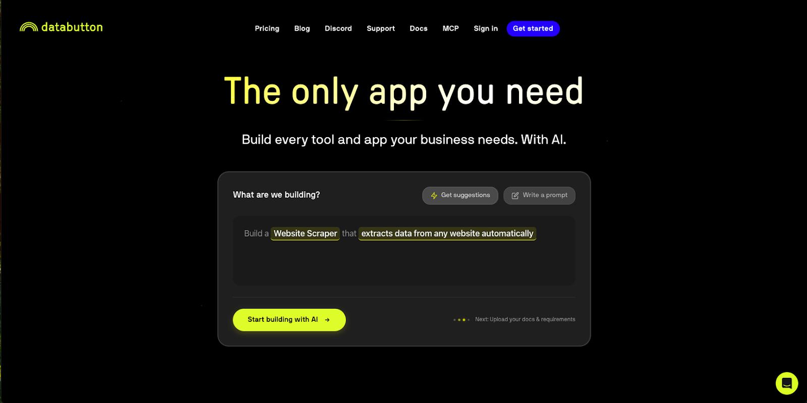 Databutton homepage