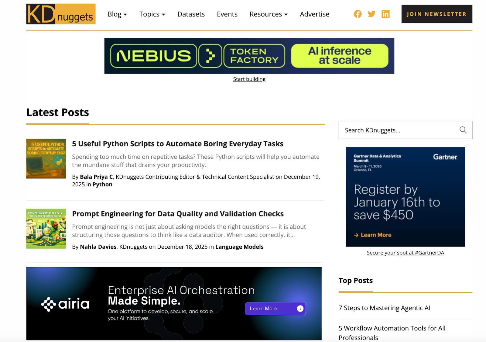 KDnuggets homepage