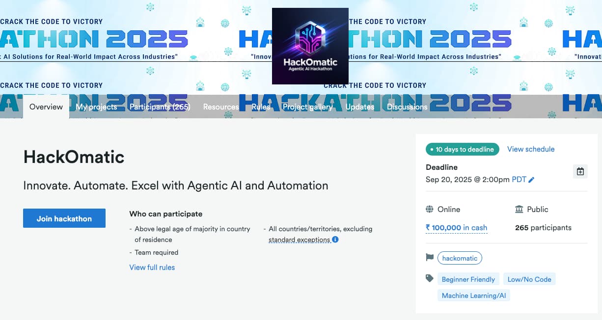 HackOmatic DevPost page