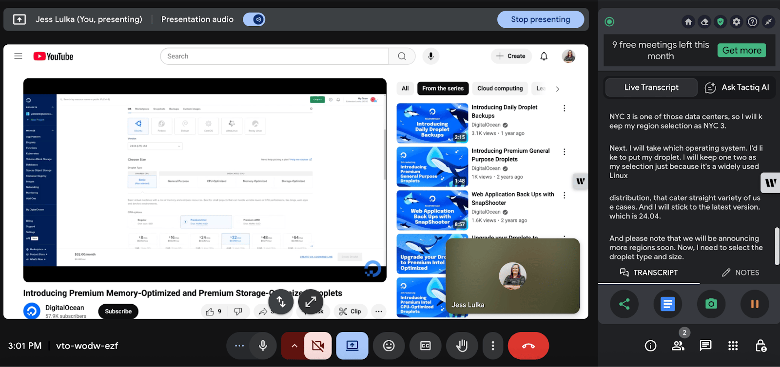 Tactiq interface