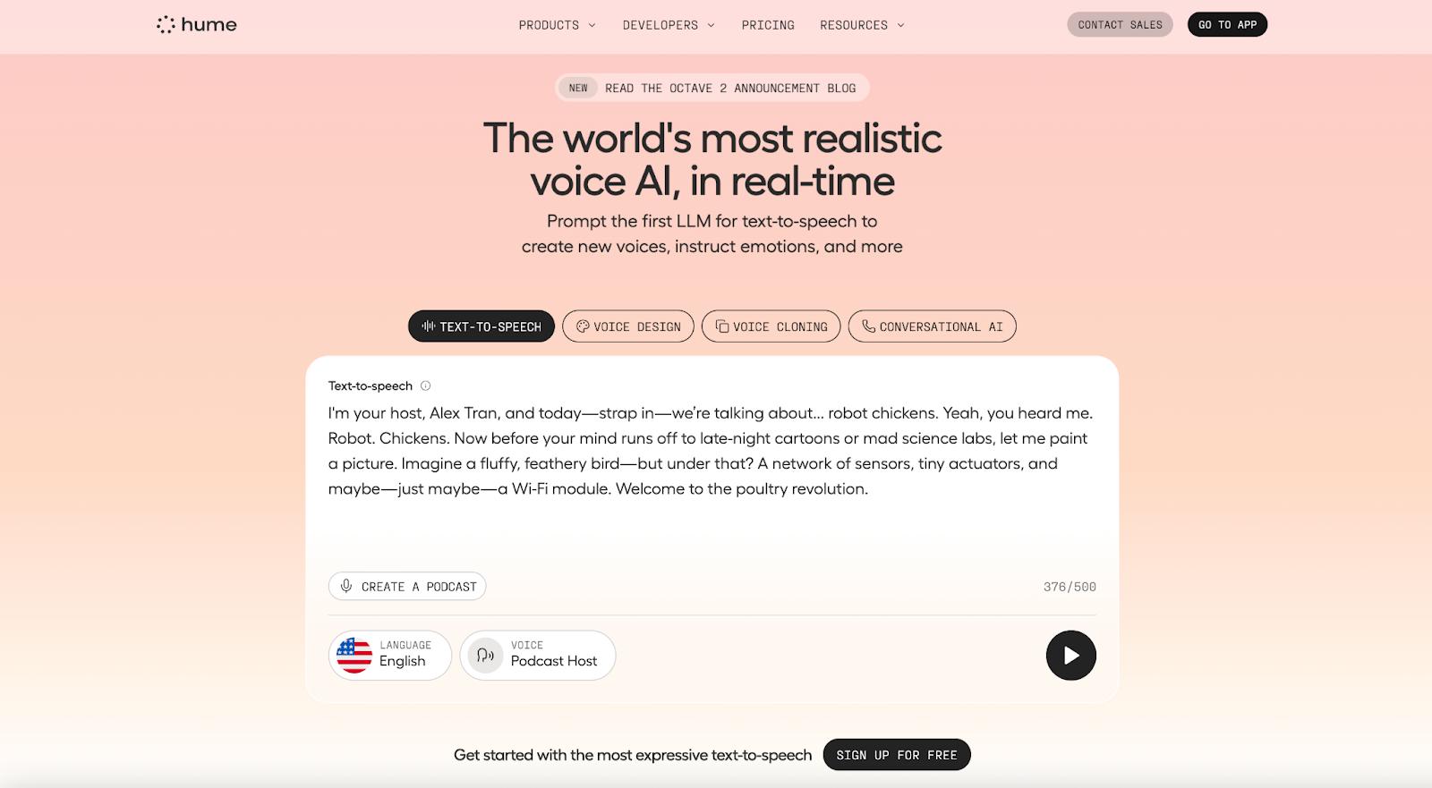 Hume website