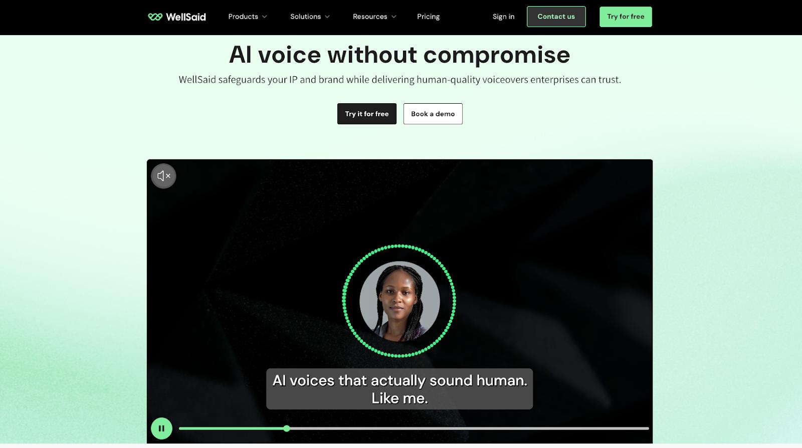 WellSaid website