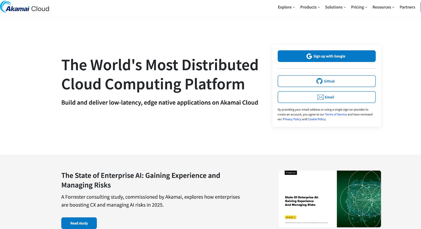 Linode homepage