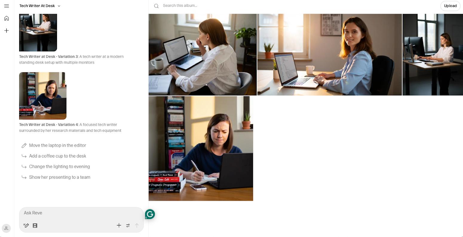 Reve user interface