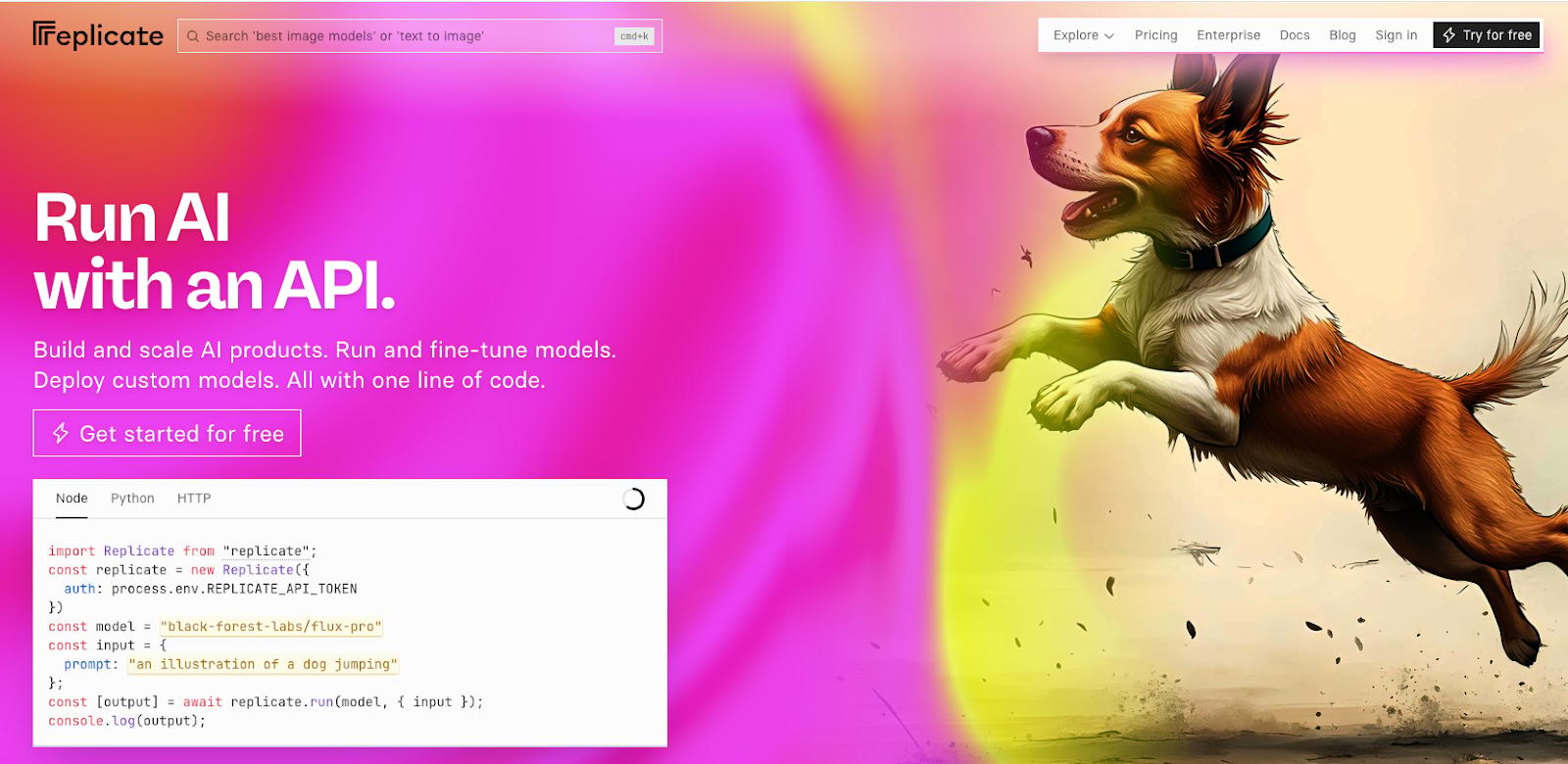 Replicate website