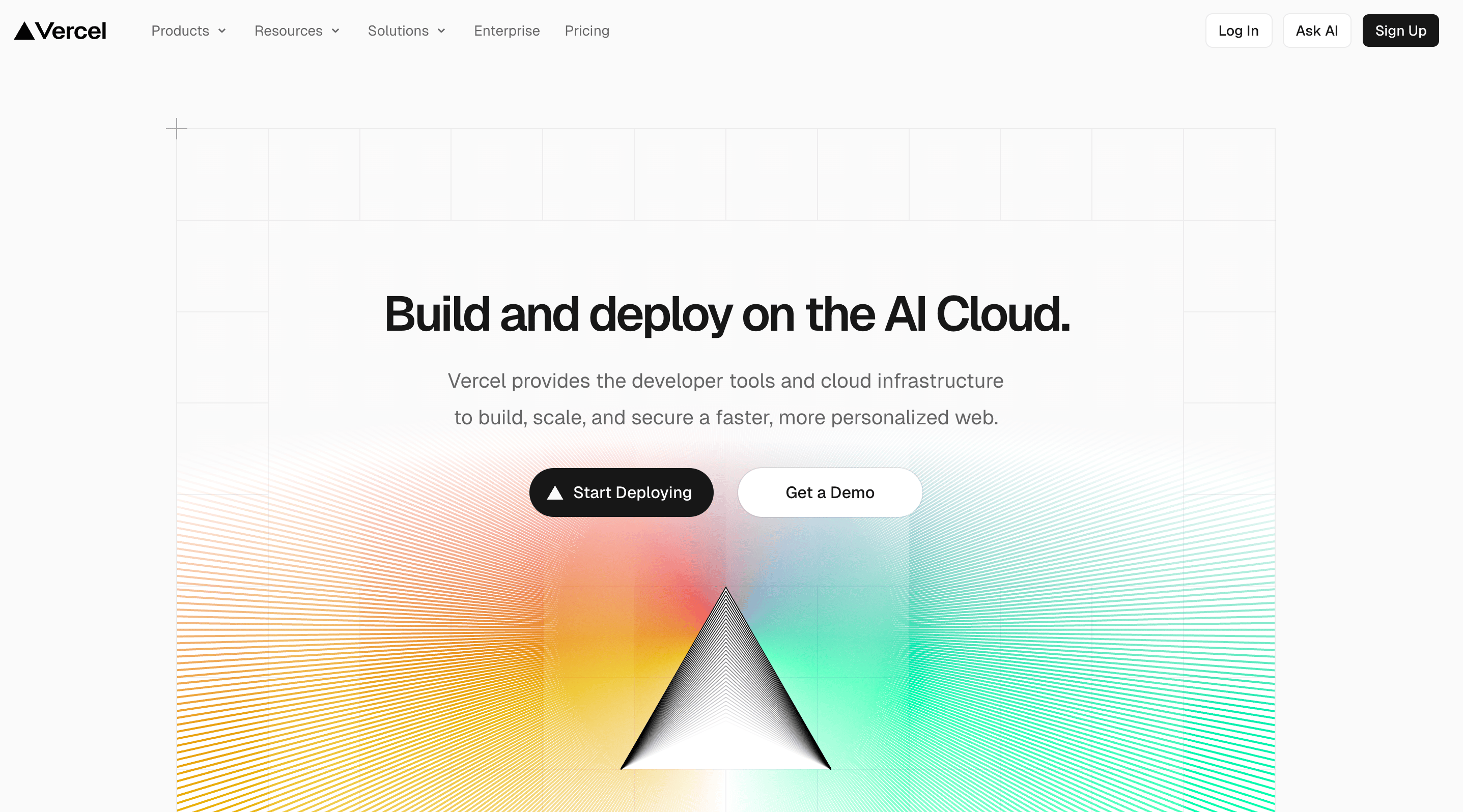 Vercel homepage
