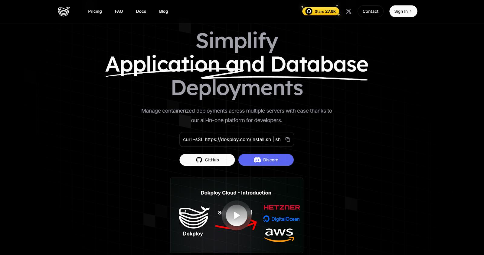 Dokploy homepage