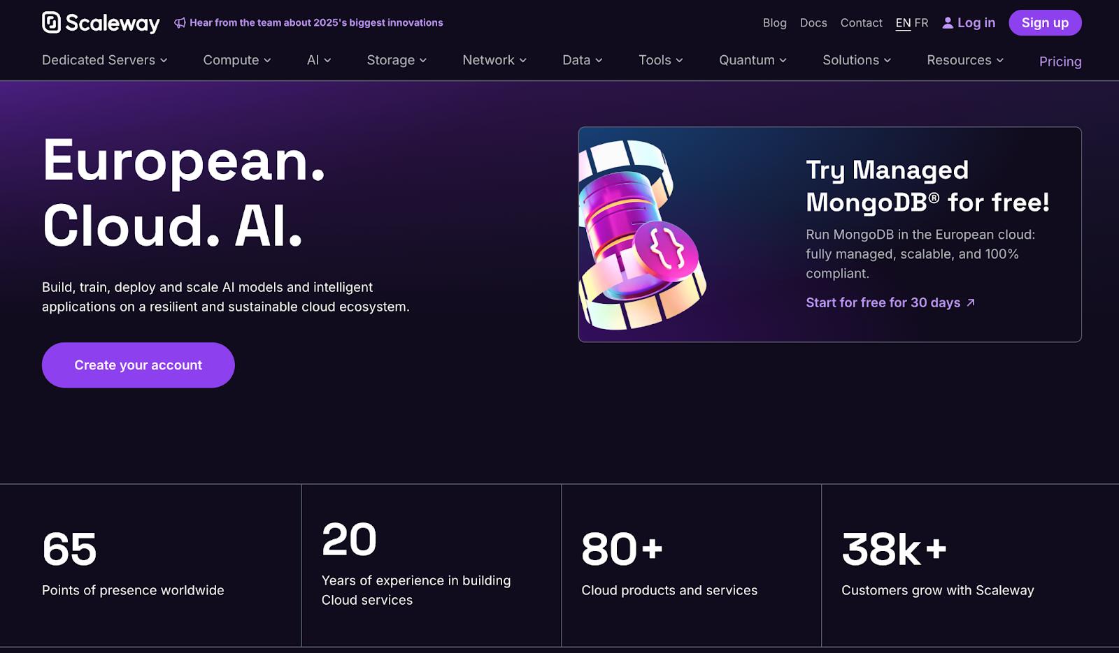 Scaleway Homepage