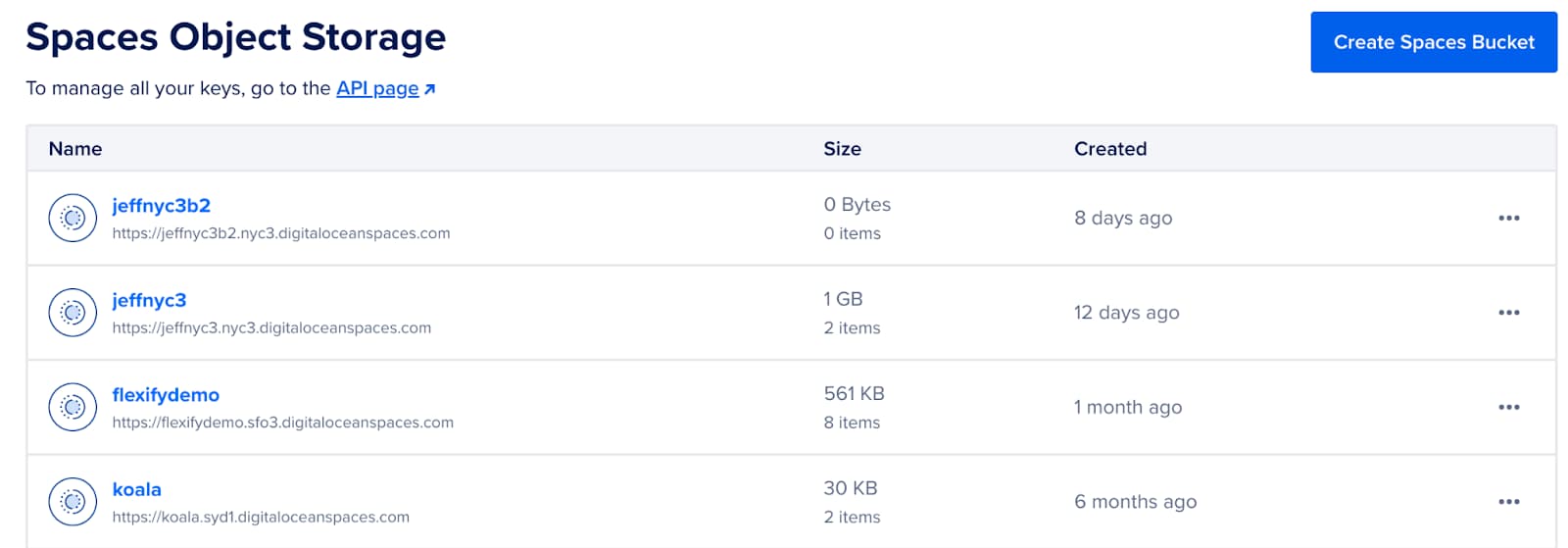 spaces screenshot