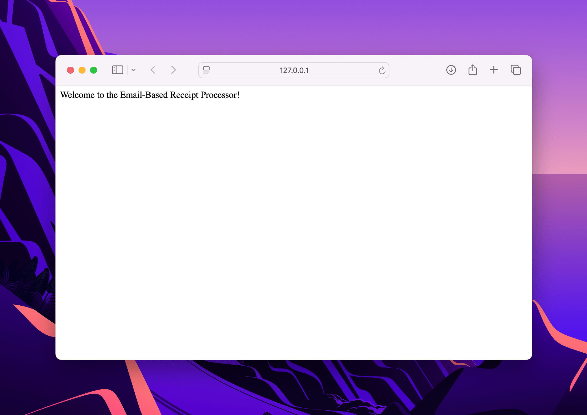 Welcome Screen