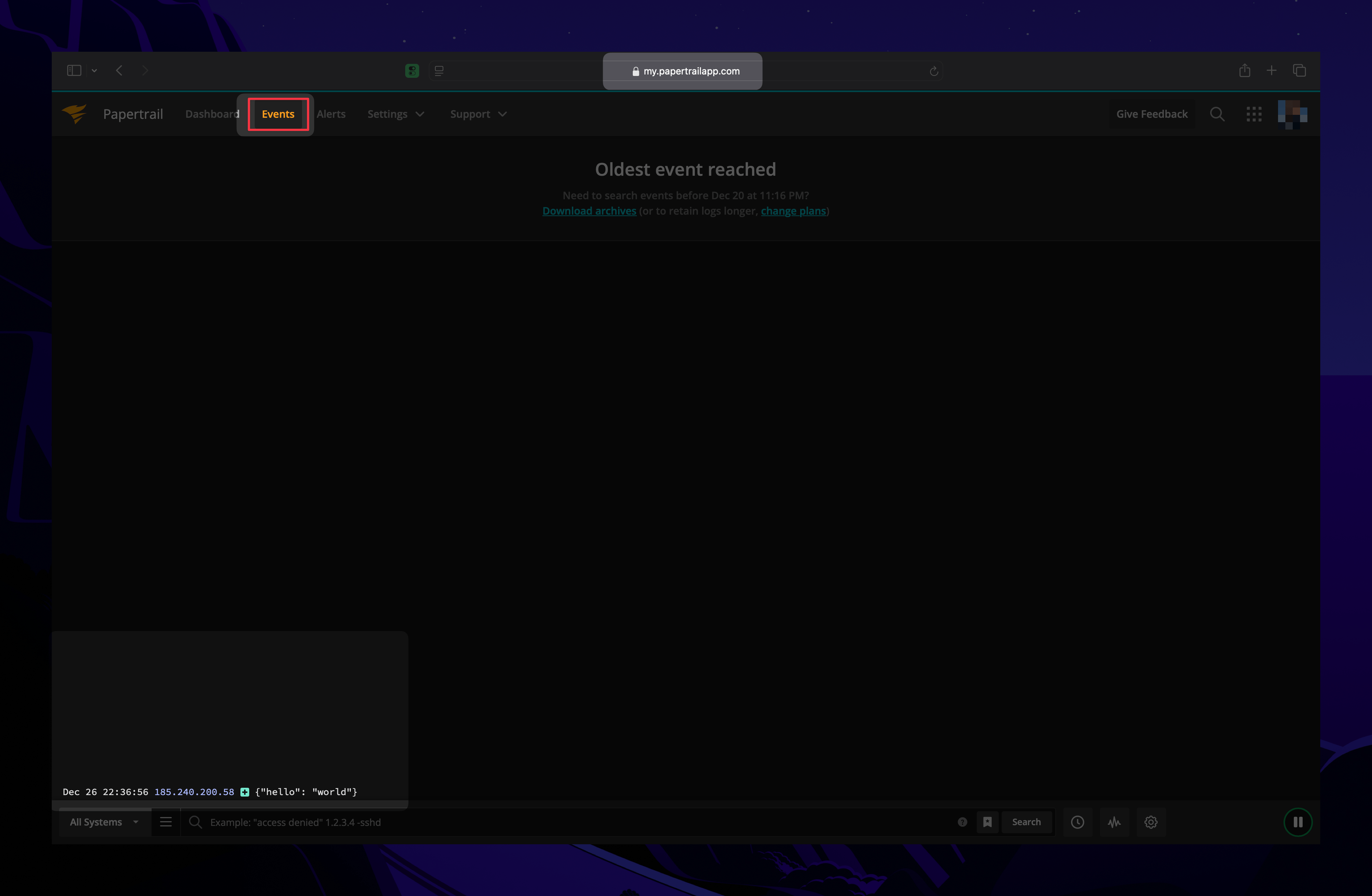 papertail_dashboard_oldest_event