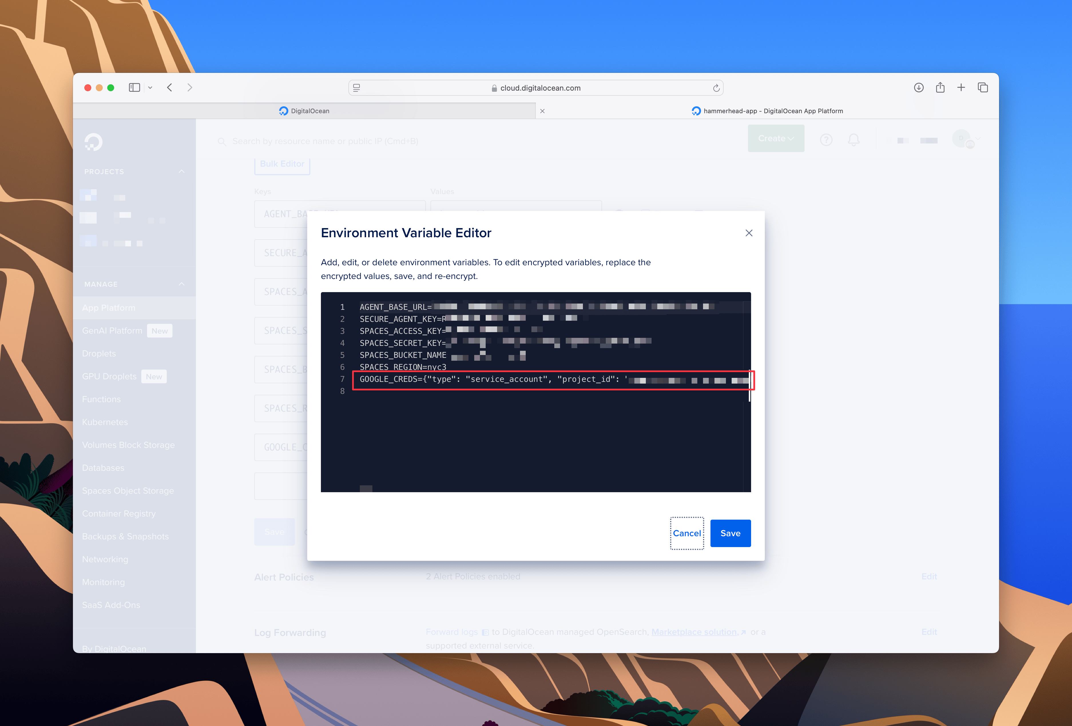 Environment Variable Editor Screenshot