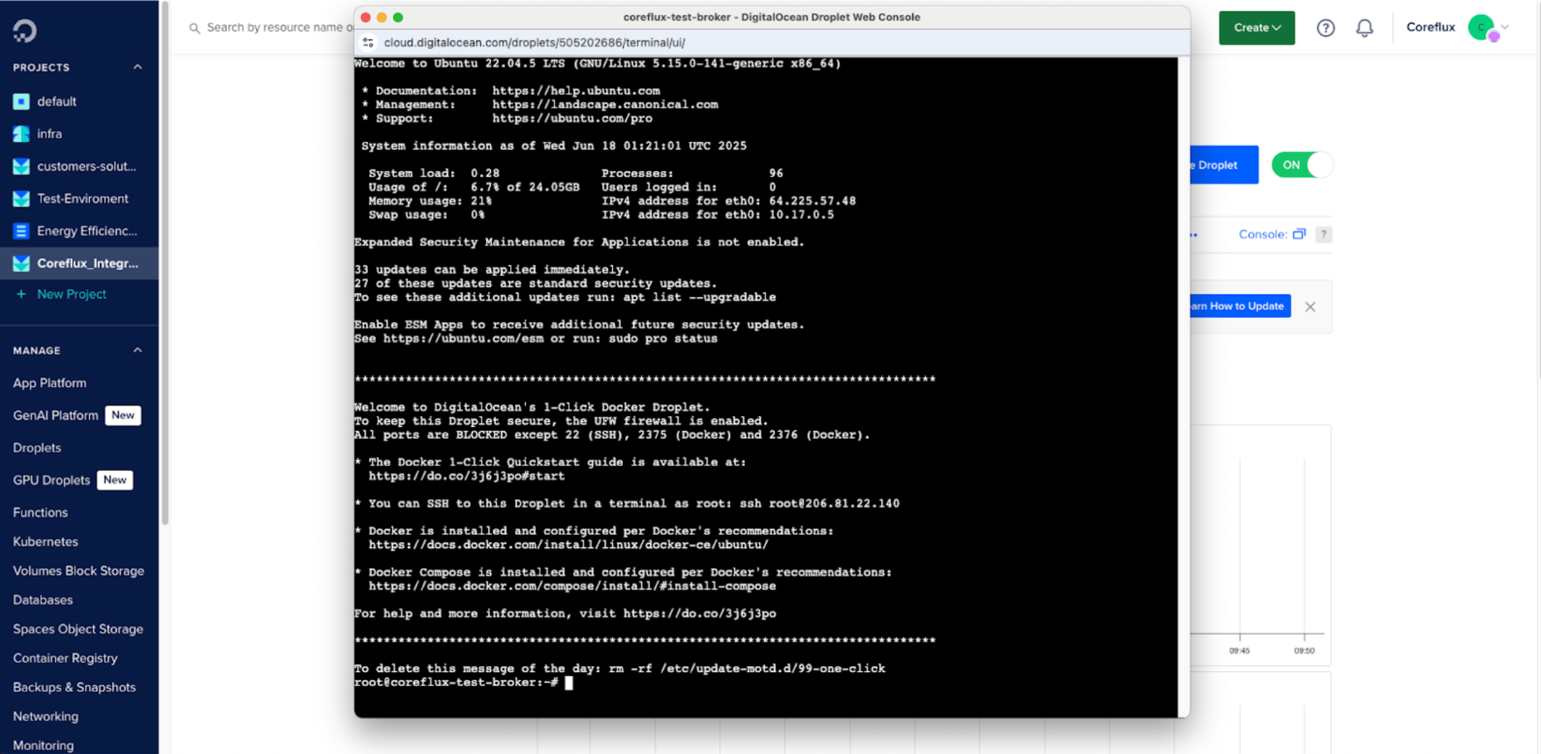 Creating the DigitalOcean Droplet