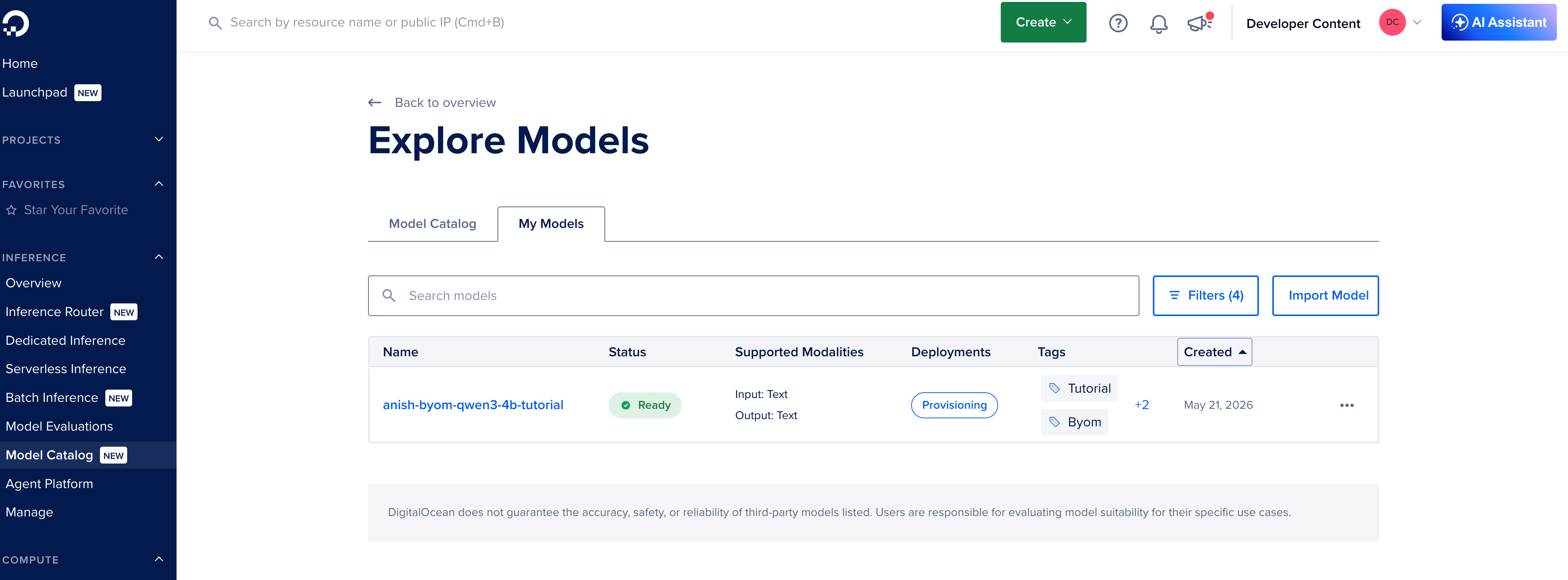 BYOM Import Model