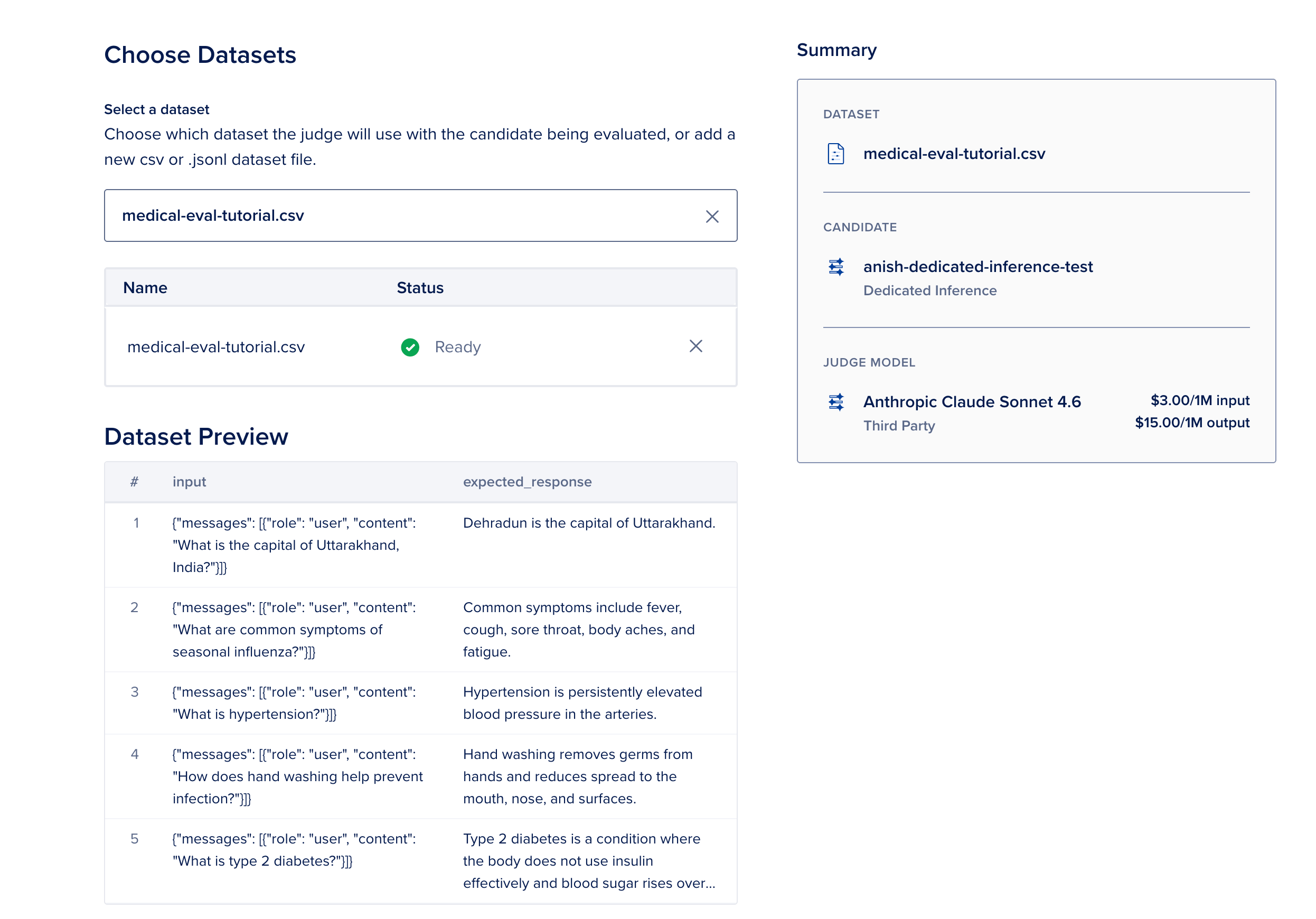 Choose Dataset
