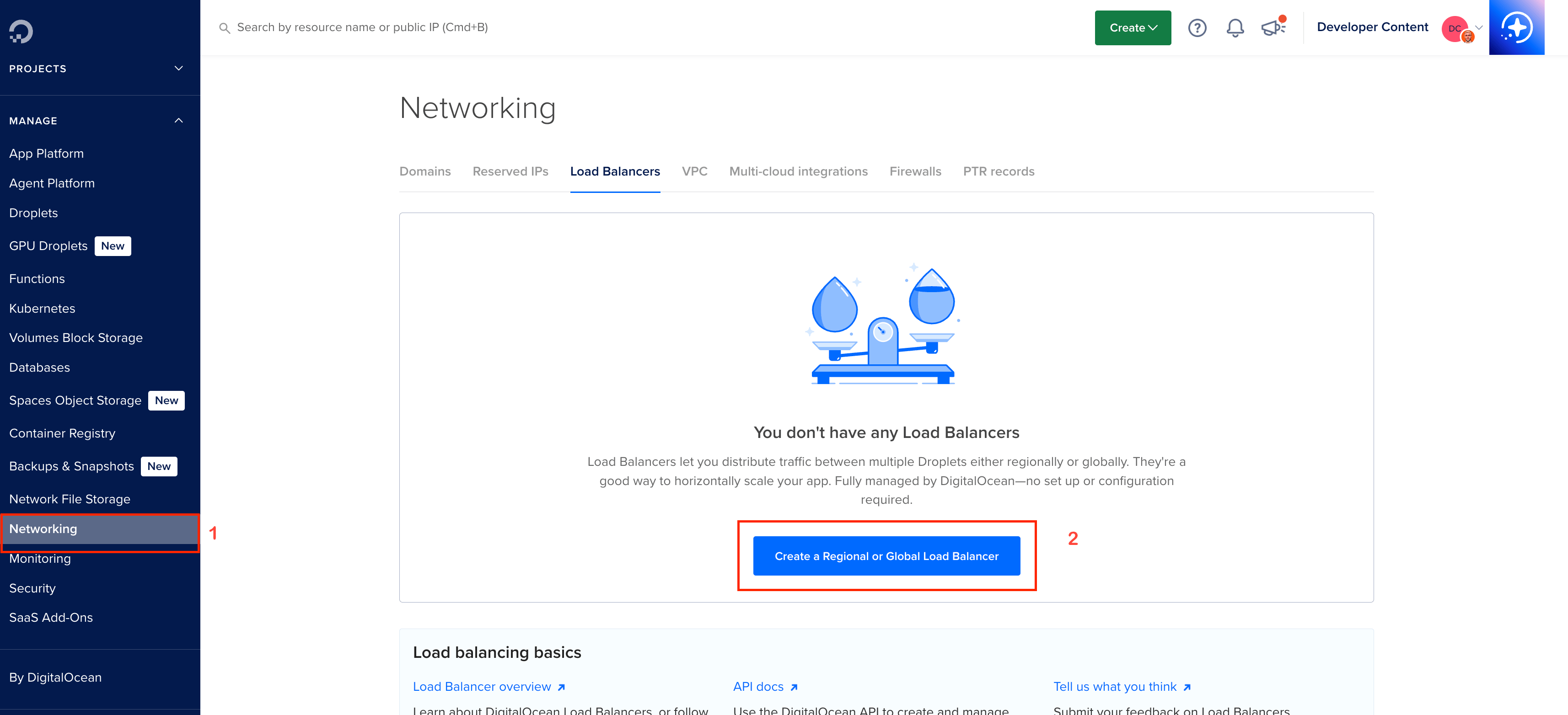 Create a Load Balancer