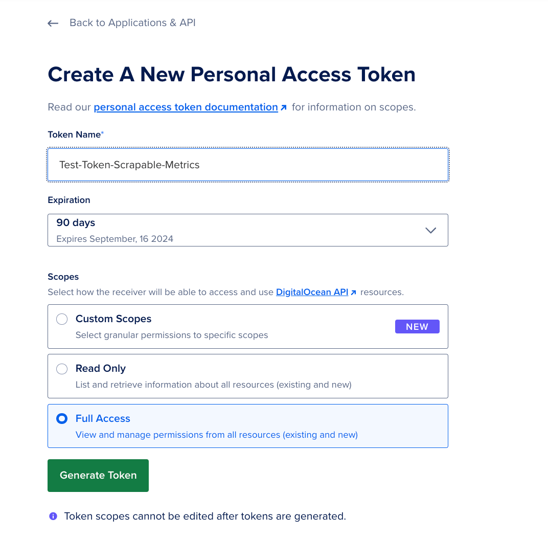 Create a rw access token