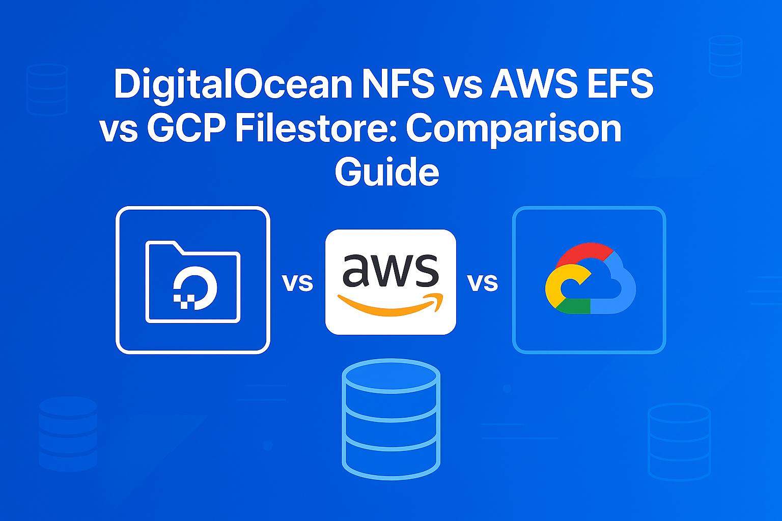 DigitalOcean NFS vs AWS EFS vs GCP Filestore