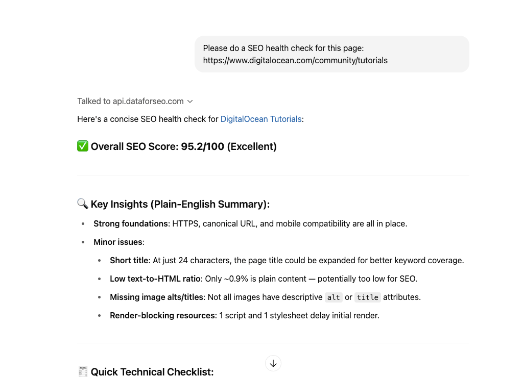 SEO health check