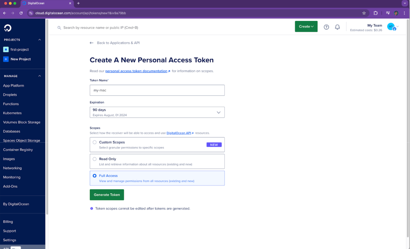 Generate New Token