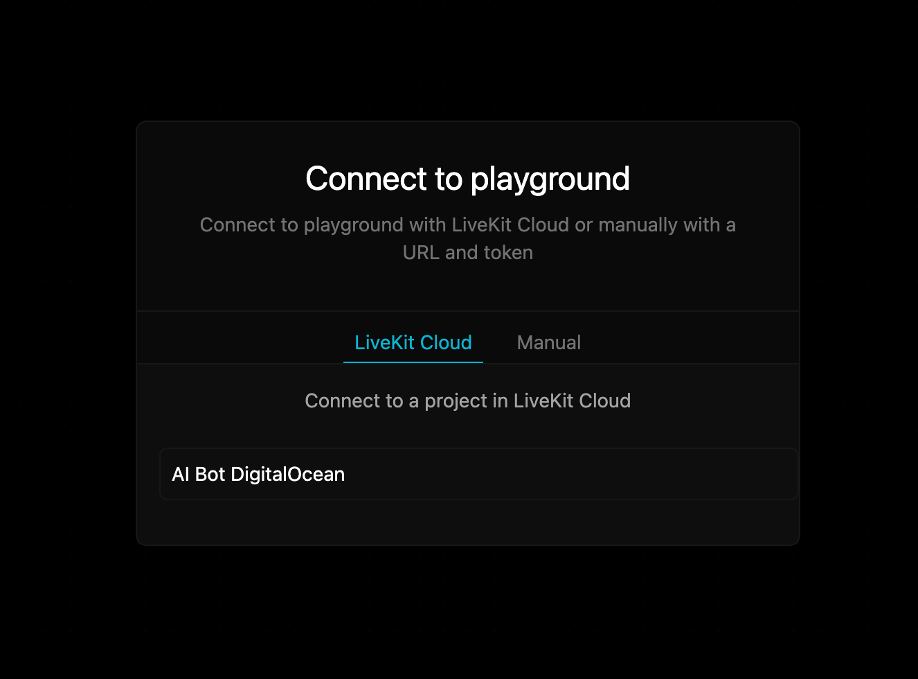 Connect your Project to Hosted Playground