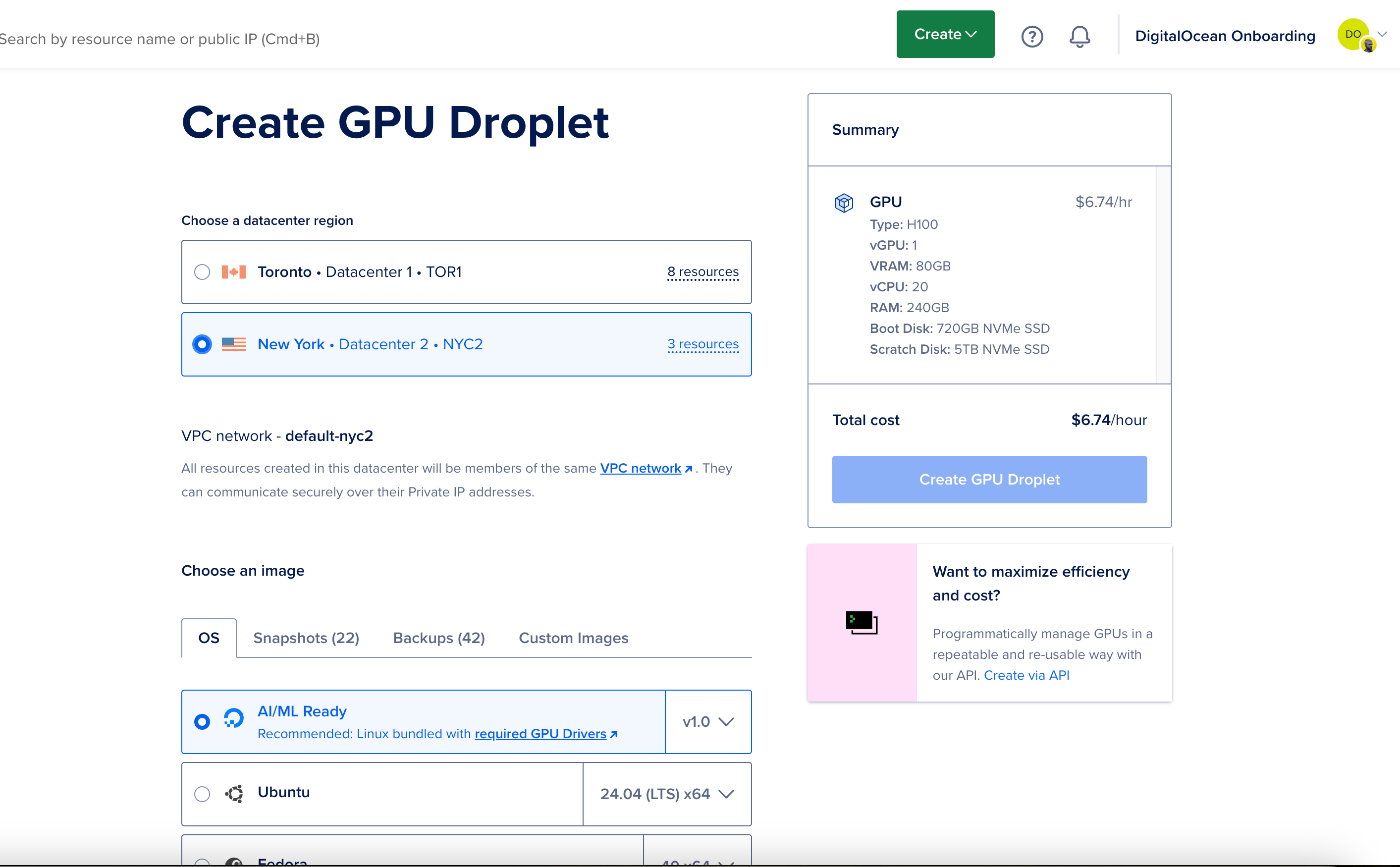 Create-a-gpu-droplet