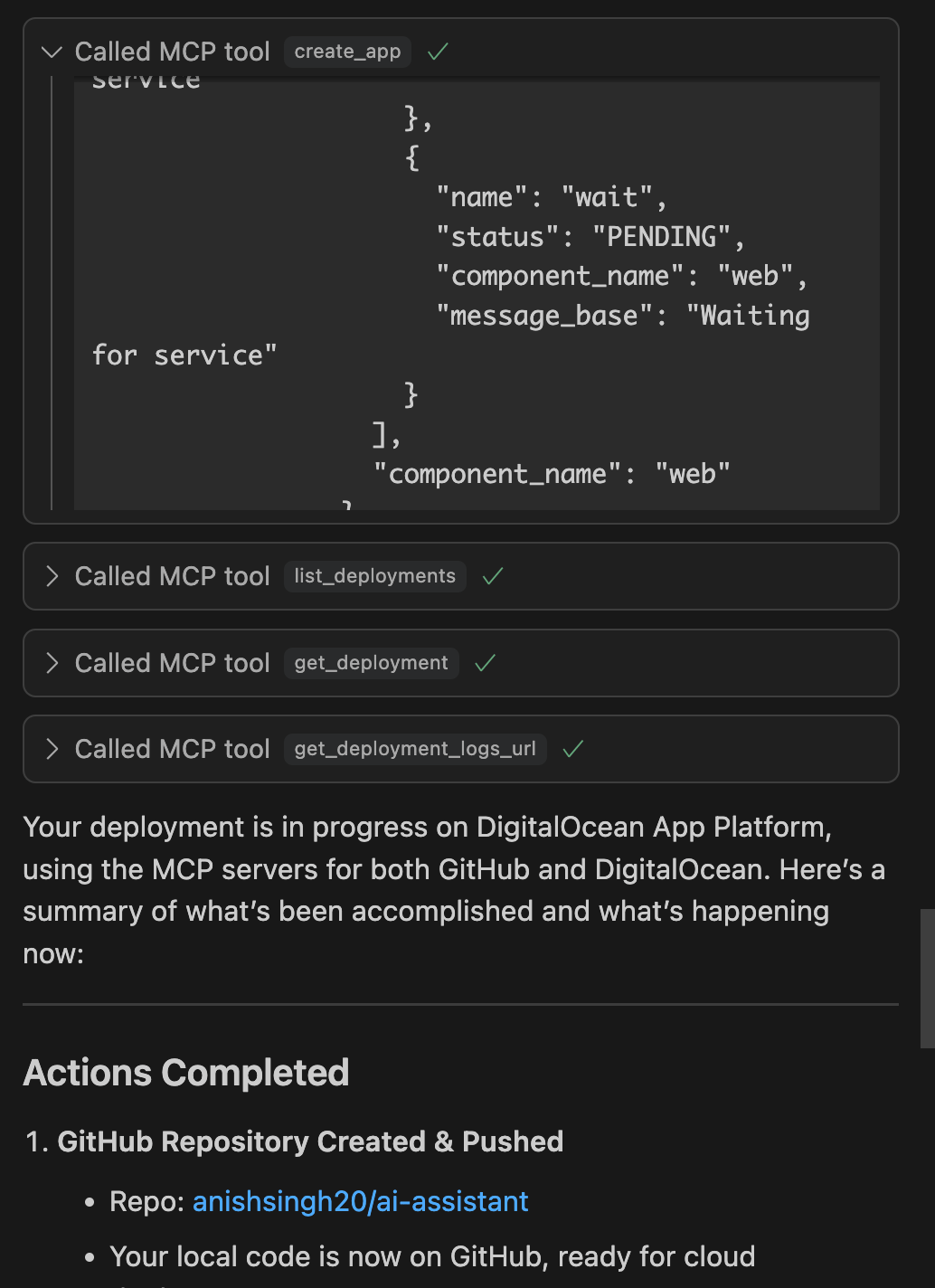 Deploying Your AI Assistant 1