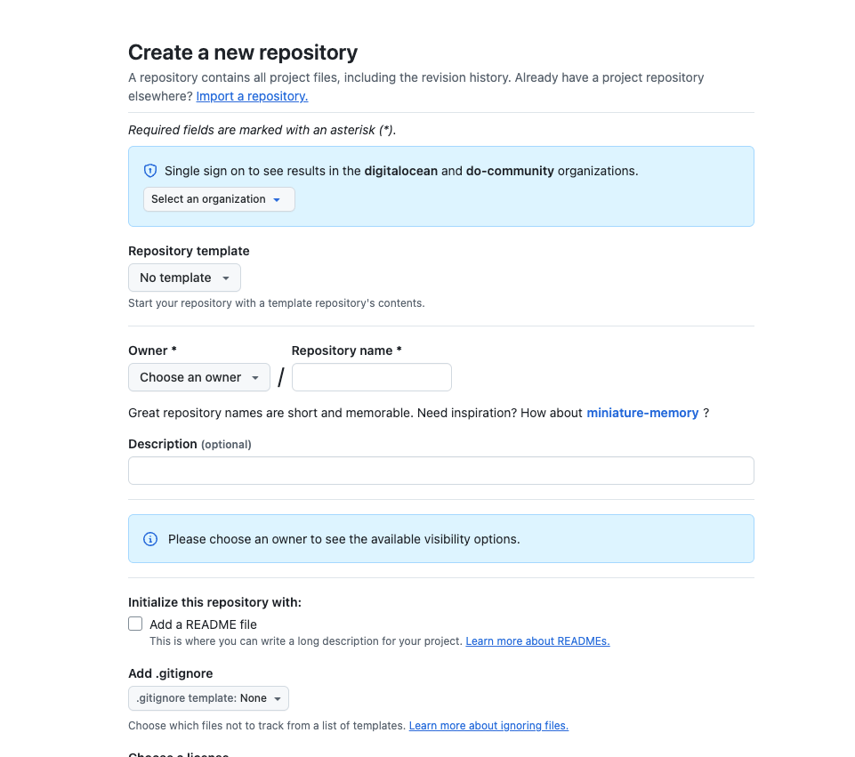Create a new GitHub Repository